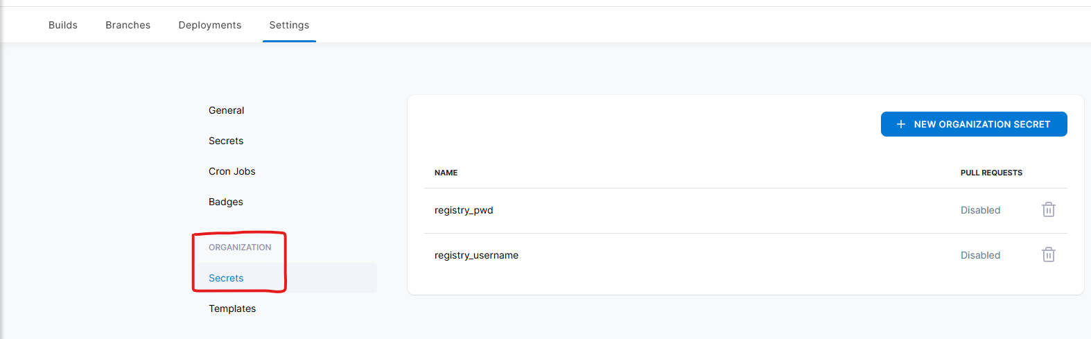 DroneCI Secrets Configuration