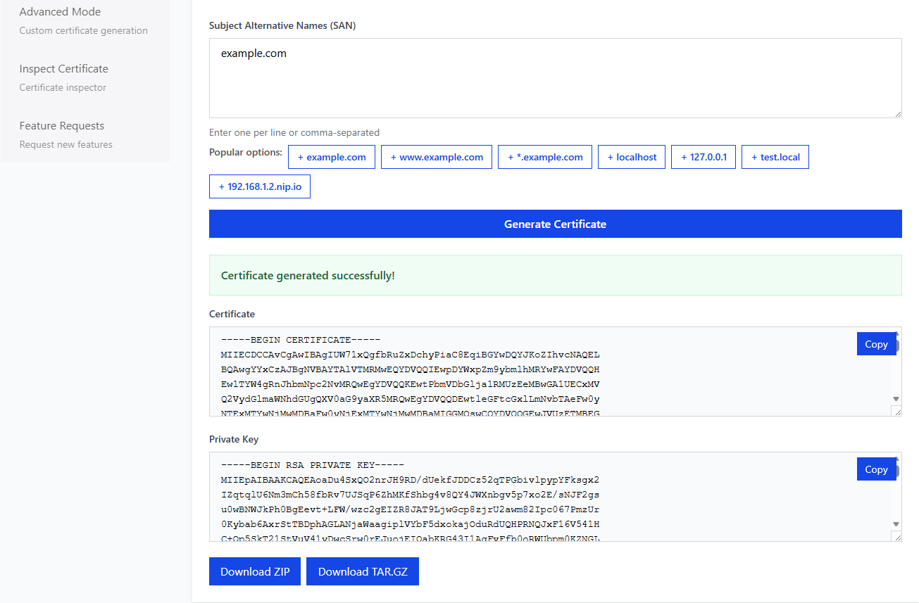 Introducing OneClickTLS: Generate Self-Signed TLS and mTLS Certificates ...